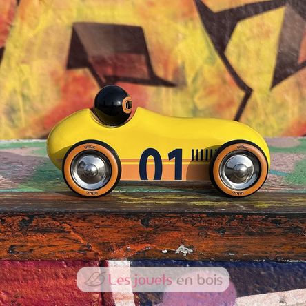 Voiture Old sport Compet’ jaune V2290Y Vilac 3