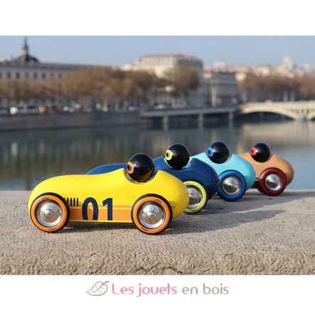 Voiture Old sport Compet’ jaune V2290Y Vilac 4