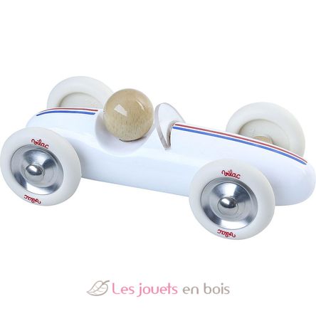 Voiture Grand Prix vintage MM blanche V2341W Vilac 1