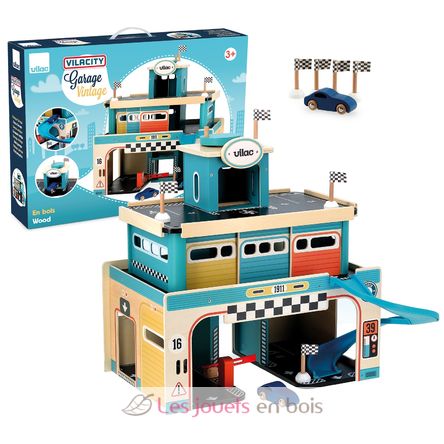 Garage en bois vintage Vilacity V2351 Vilac 12