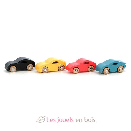 Coffret de 4 voitures en bois Super cars V2369 Vilac 3