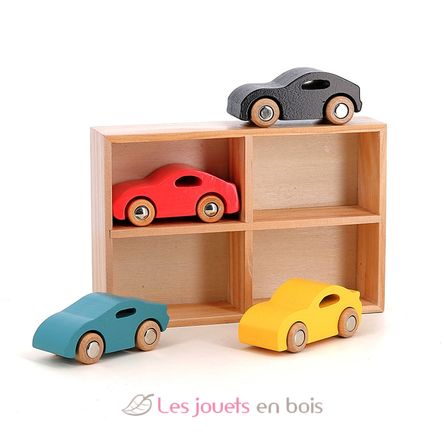 Coffret de 4 voitures en bois Super cars V2369 Vilac 1