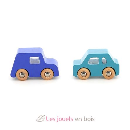Coffret de 4 voitures en bois City V2370 Vilac 4