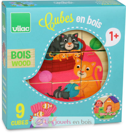 Cubes en bois - Animaux V2406 Vilac 2
