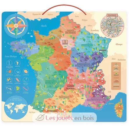 Carte de France éducative magnétique V2589 Vilac 2