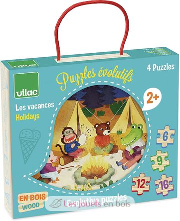 4 puzzles évolutifs Vacances V2634 Vilac 1