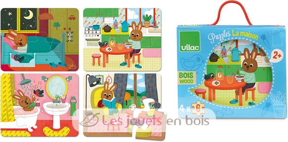 4 puzzles La Maison V2643 Vilac 3