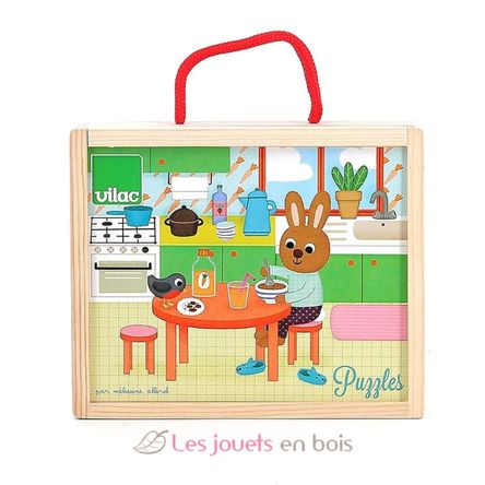4 puzzles La Maison V2643 Vilac 7