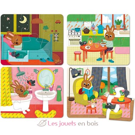 4 puzzles La Maison V2643 Vilac 2