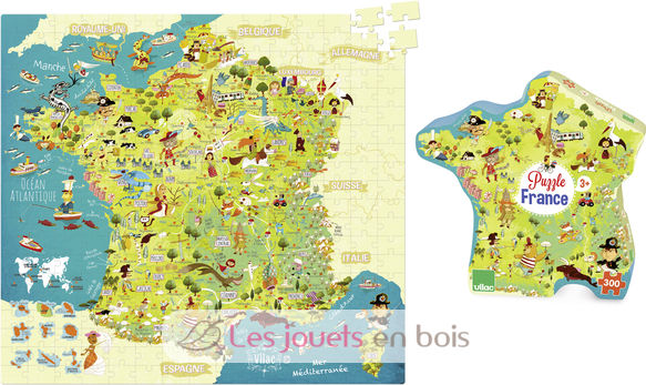 Puzzle Carte des merveilles de France V2726 Vilac 2