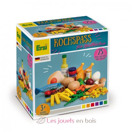 Euerits Ensemble de Nourriture à découper en Bois | Jouets Puzzle en Bois |  Ensemble Alimentaire en Bois, Jouets d'apprentissage pour âgés de 0 à 3