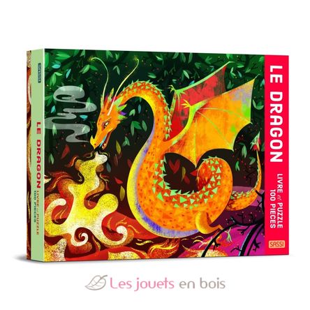 Le Dragon - Livre et puzzle 100 pcs SJ-2990 Sassi Junior 1