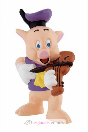 Figurine 3 petits cochons violon BU12491 Bullyland 1