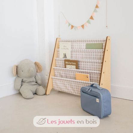 Bibliothèque enfant vichy beige EFK-107-016-017 3 Sprouts 5