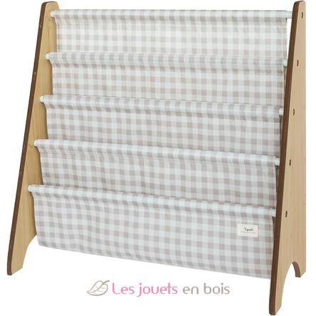 Bibliothèque enfant vichy beige EFK-107-016-017 3 Sprouts 1