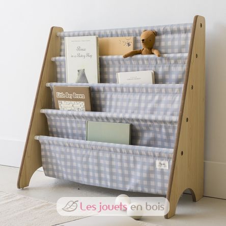 Bibliothèque enfant vichy bleu EFK-107-016-018 3 Sprouts 3