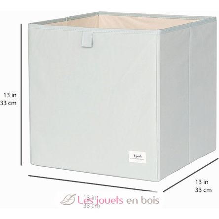 Cube de rangement uni vert EFK-107-002-026 3 Sprouts 2