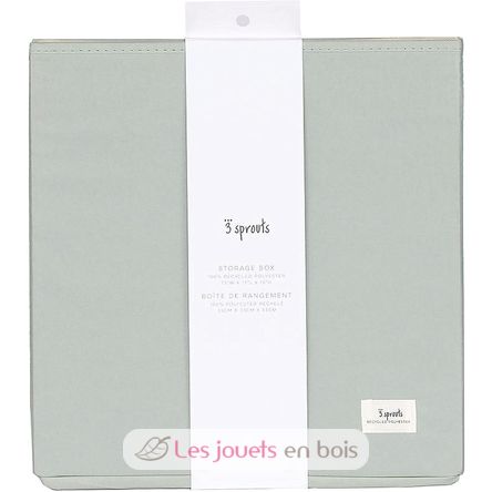 Cube de rangement uni vert EFK-107-002-026 3 Sprouts 4
