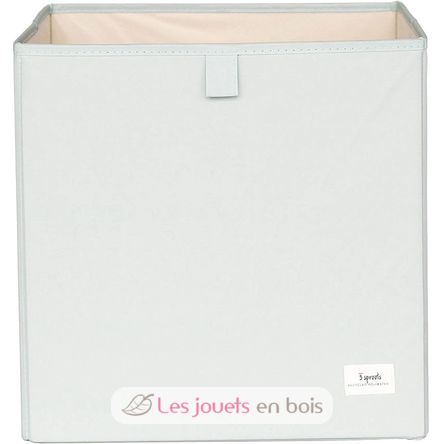 Cube de rangement uni vert EFK-107-002-026 3 Sprouts 1