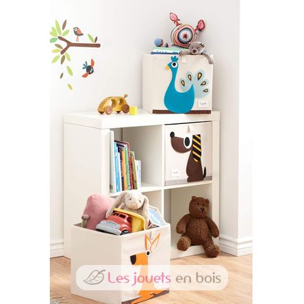 Cube de rangement Paon EFK107-002-005 3 Sprouts 2
