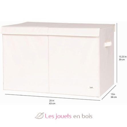 Coffre à jouets uni crème EFK-107-001-020 3 Sprouts 3