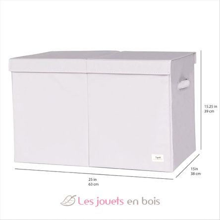 Coffre à jouets uni gris clair EFK-107-001-022 3 Sprouts 3