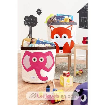Sac à jouets Eléphant Rose EFK107-000-005 3 Sprouts 4