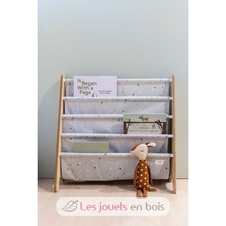 Bibliothèque enfant Terrazzo gris clair EFK-107-016-013 3 Sprouts 2