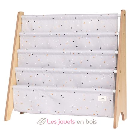 Bibliothèque enfant Terrazzo gris clair EFK-107-016-013 3 Sprouts 1
