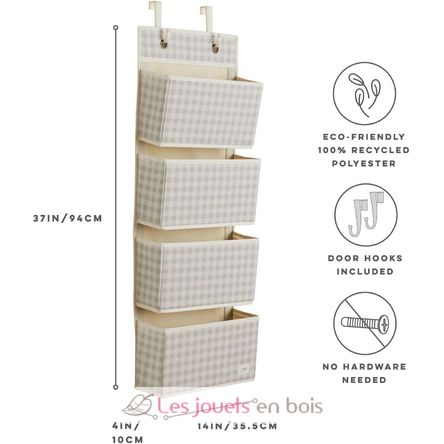 Rangement mural vichy beige EFK-107-015-007 3 Sprouts 3
