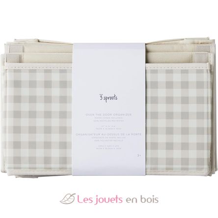 Rangement mural vichy beige EFK-107-015-007 3 Sprouts 5