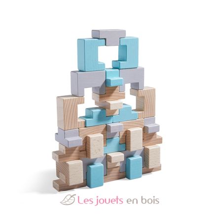 Jeu d'assemblage 3D Mix Haba 305462 - Cubes en bois - Jeu de construction