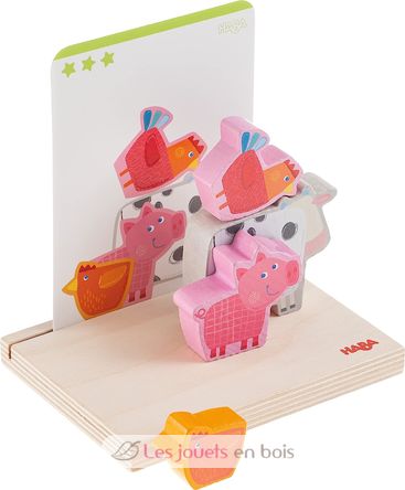 Jeu à empiler 3D À la ferme HA306707 Haba 3