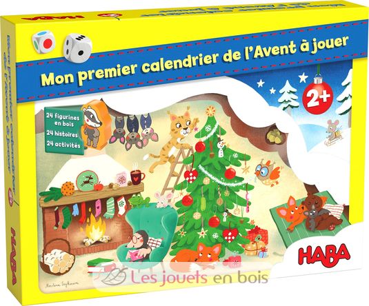 Calendrier de l'Avent porte-bonheur pour elle et lui - Remplissage de Noël  - Cœur en bois - Pierre porte-bonheur pour la famille et les amis - Cadeau