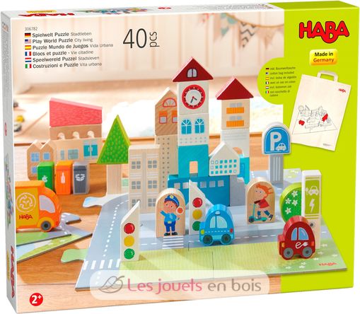 Blocs et puzzle vie citadine HA306782 Haba 1