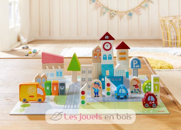 Blocs et puzzle vie citadine HA306782 Haba 4