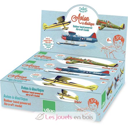 Avion à élastique vert V3211G Vilac 2