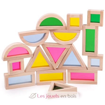 Set de 16 blocs sensoriels naturels BJ-33033 Bigjigs Toys 1