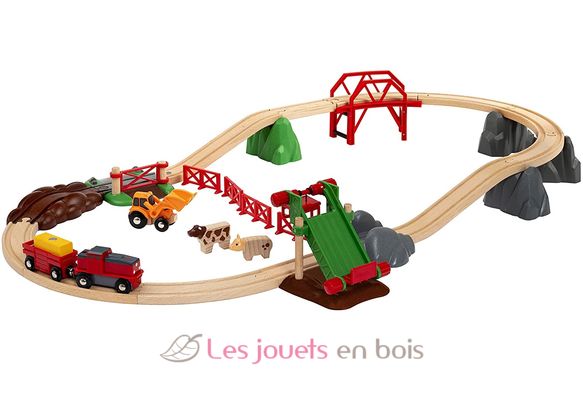 Circuit de la ferme et locomotive à pile BR-33984 Brio 1