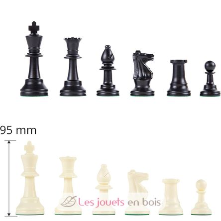 Pièces échecs en plastique T5 Roi 95 mm WJ-ECH21034 Wilson Jeux 3