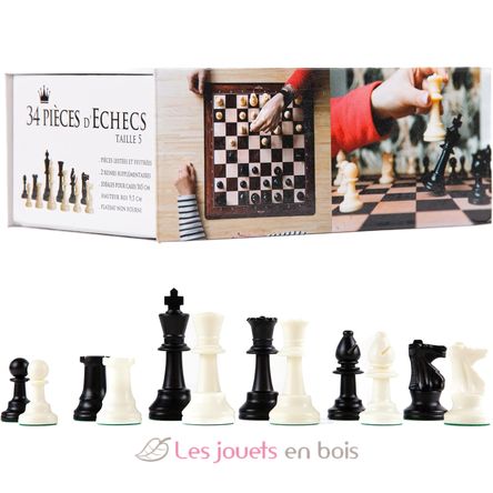 Pièces échecs en plastique T5 Roi 95 mm WJ-ECH21034 Wilson Jeux 1