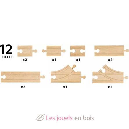 Coffret de Démarrage - 12 Rails - Pack B BR-36099 Brio 4