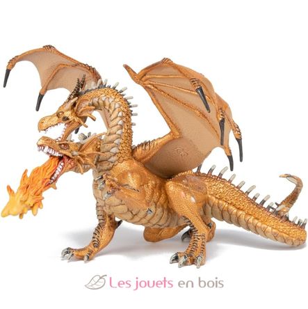 Figurine Dragon à deux têtes or PA38938-2984 Papo 5