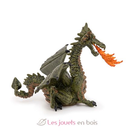 Figurine Dragon ailé vert avec flamme PA39025-2855 Papo 4