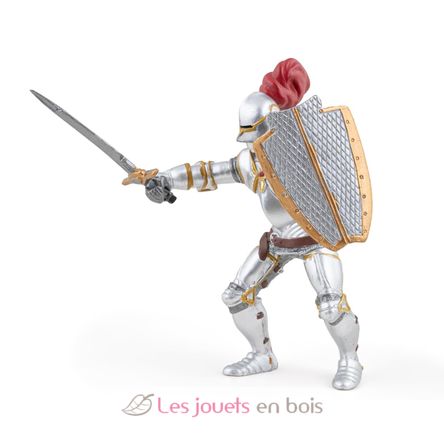Figurine Chevalier en armure au plumet rouge PA-39244 Papo 2