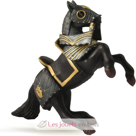 Figurine Cheval du chevalier en armure noire PA-39276 Papo 2