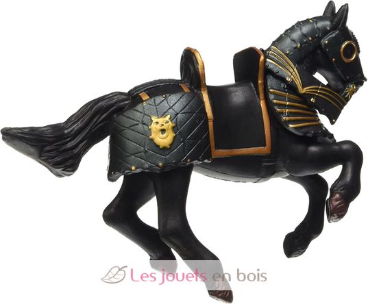 Figurine Cheval du chevalier en armure noire PA-39276 Papo 1
