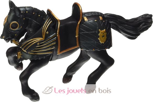 Figurine Cheval du chevalier en armure noire PA-39276 Papo 3