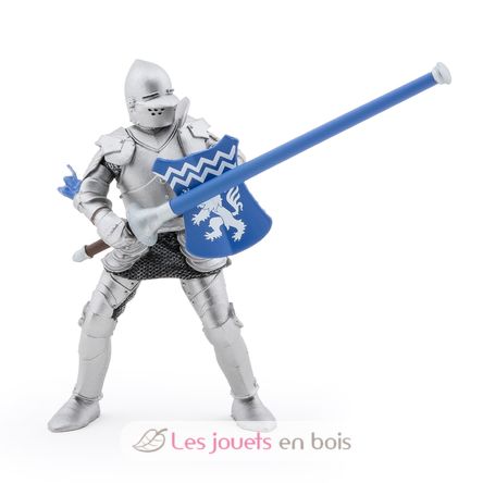 Figurine Chevalier lion lance bleu PA-39760 Papo 1