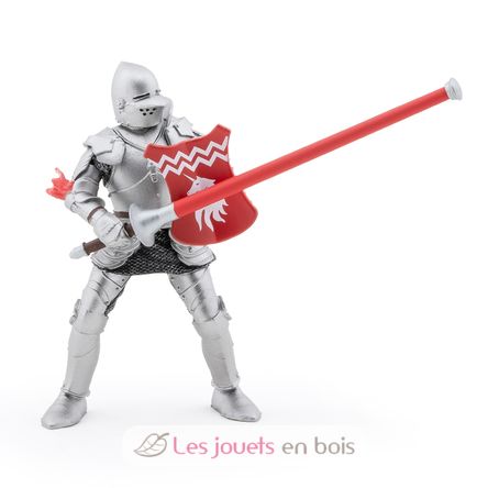 Figurine Chevalier licorne lance rouge PA-39782 Papo 1